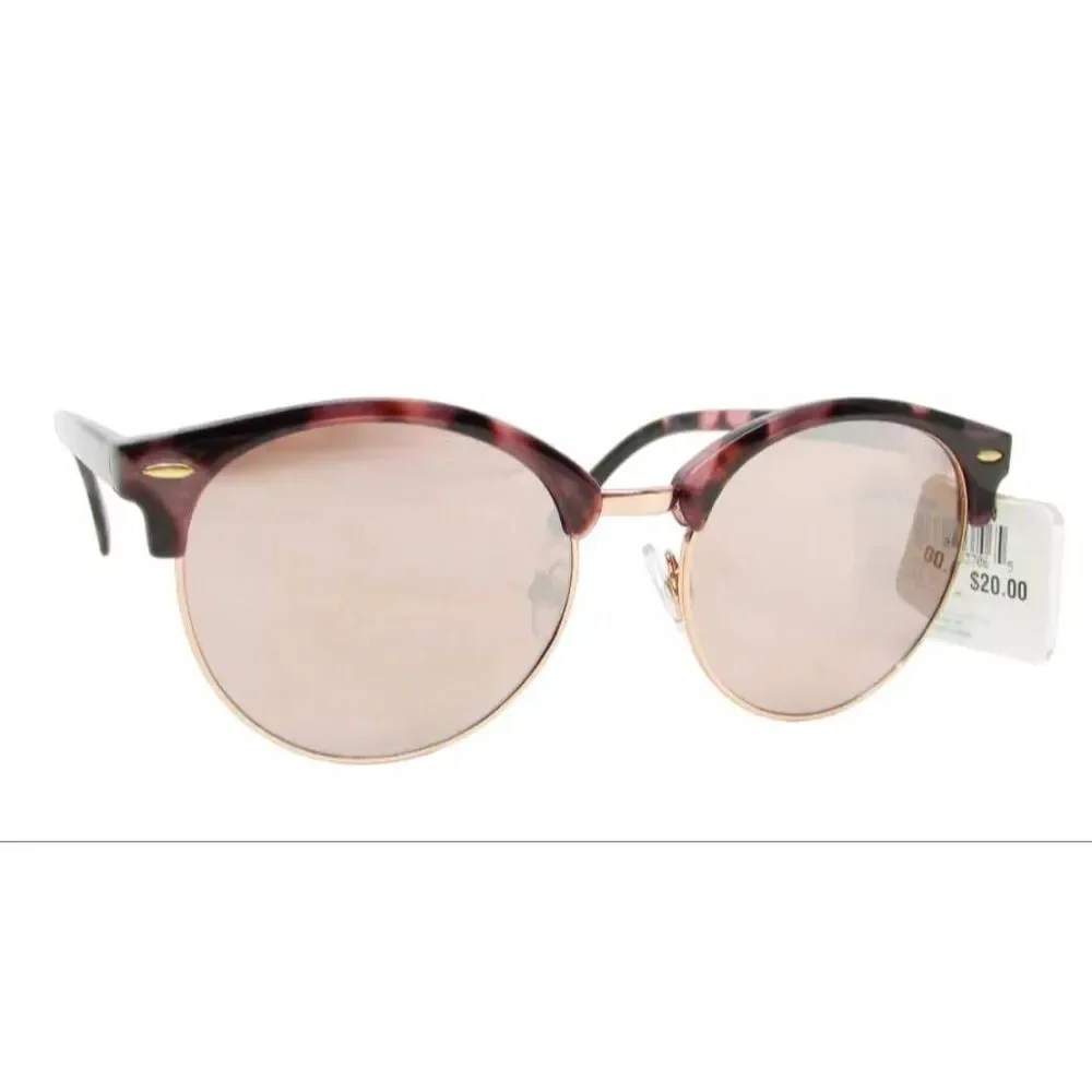 Foster Grant Pink Tortoise Shell/Rose Mirrored Sunglasses 100%UV MaxBlock New